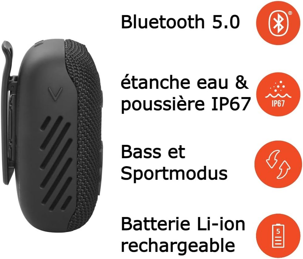 JBL Wind 3S Enceinte Bluetooth Portable POUR VÉLO