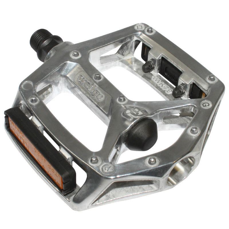 PEDALE BMX NEWTON ALU ARGENT 9/16" ROULEMENT DU (PAIRE SUR CARTE)