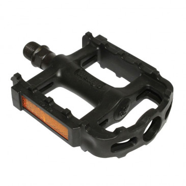 PEDALE VTT NEWTON RESINE NOIR 9/16" ROULEMENT DU (PAIRE)