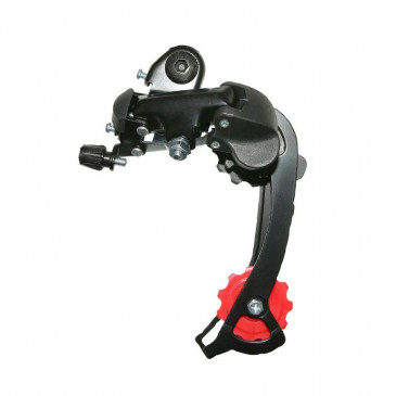 DERAILLEUR VTT ARRIERE P2R 8/7V. NOIR TZ GRANDE CHAPE A VISSER (COMPATIBLE SHIMANO JUSQU'A 30DTS)